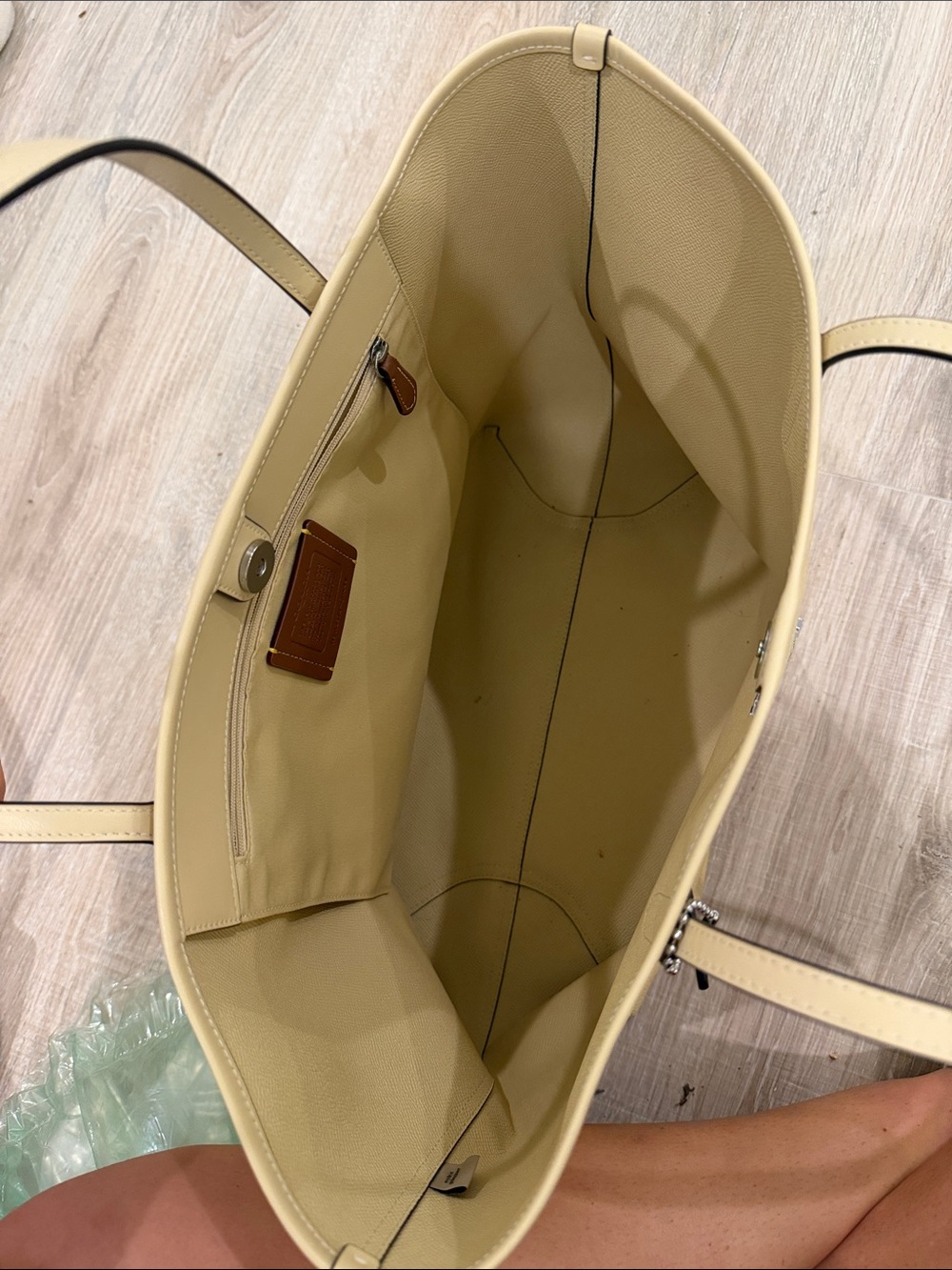 Coach Yellow Signature Canvas Tote - Picture 2 of 3